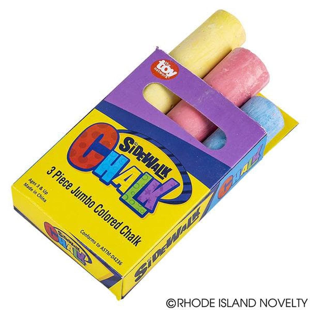 The Toy Network-3 Piece Jumbo Sidewalk Chalk 4"--Legacy Toys